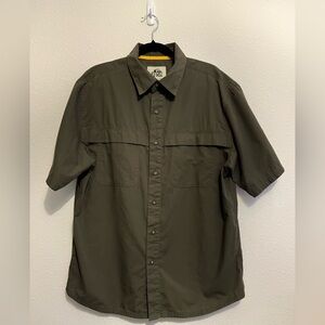 Old Mill Men's Olive Green Short Sleeve Shirt Medium